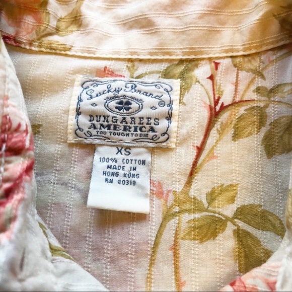 Lucky Brand Floral Western Blouse Top - Picture 7 of 7